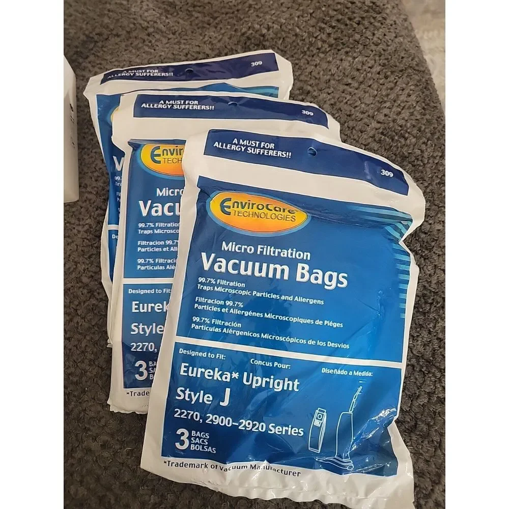 EnviroCare Micro Filtration Vacuum Bags Made to Fit Eureka Style J Uprights 9...